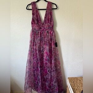 Lulu's Pink and Purple Floral Dress NWT, Size Small